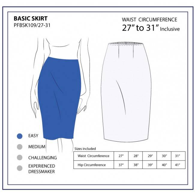Basic Skirt 109/27 to 31-1