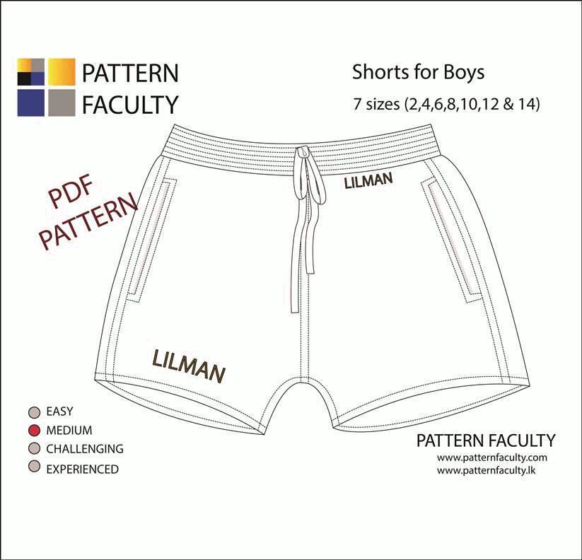 Shorts for boys-lilman 7sizes from 2-14 - 2