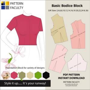 Basic Bodice Pattern UK Size 2 To 26