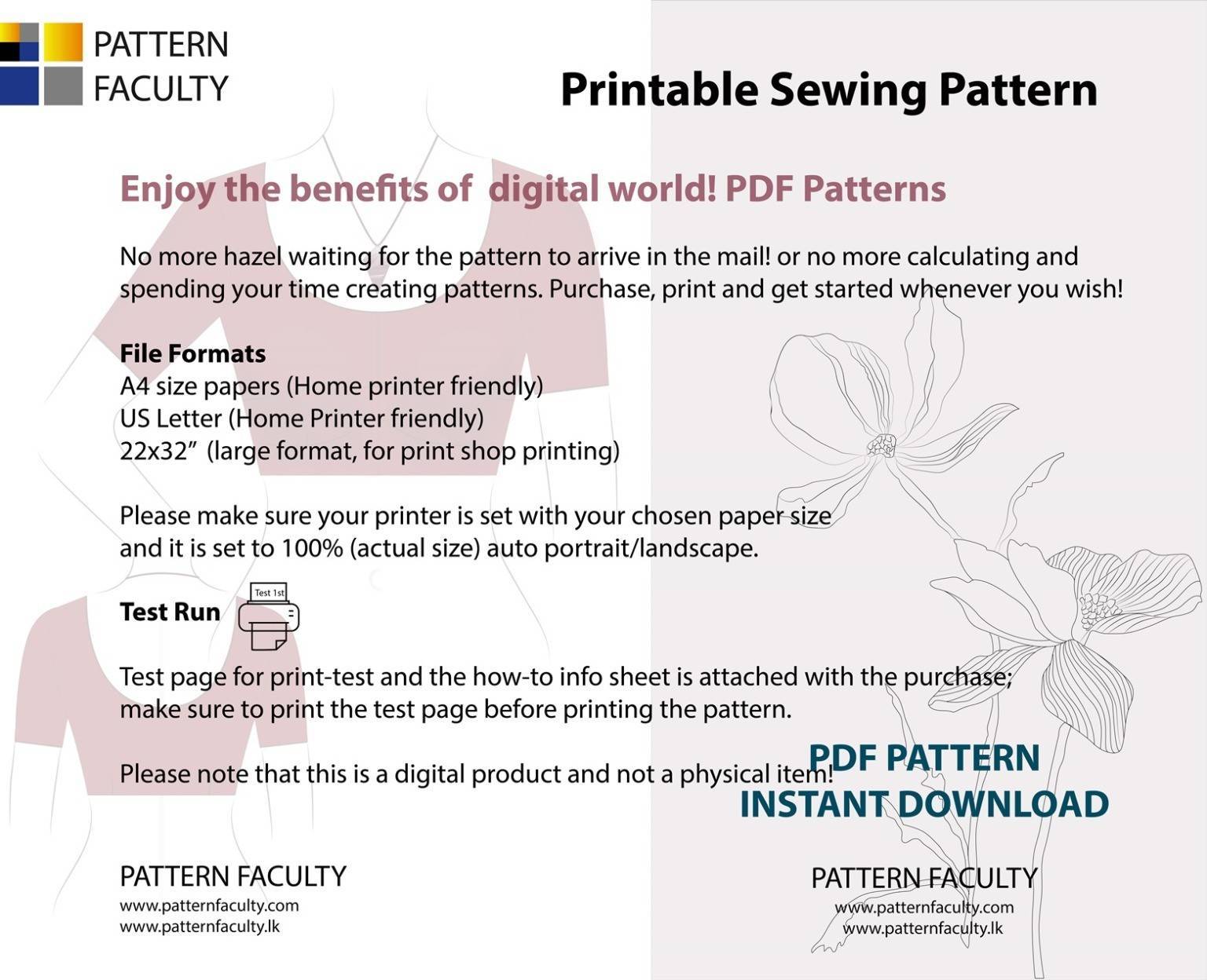 Saree Blouses Round Deep Neckline - Size 40 - 9 Styles Sari Blouses - Sabyasachi-Single Katori-Double Katori-Princess Line-Three Darted-Four Darted pdf Patterns-07